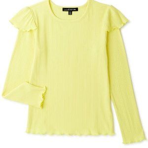 Girls Ruffle Shoulder Shirt